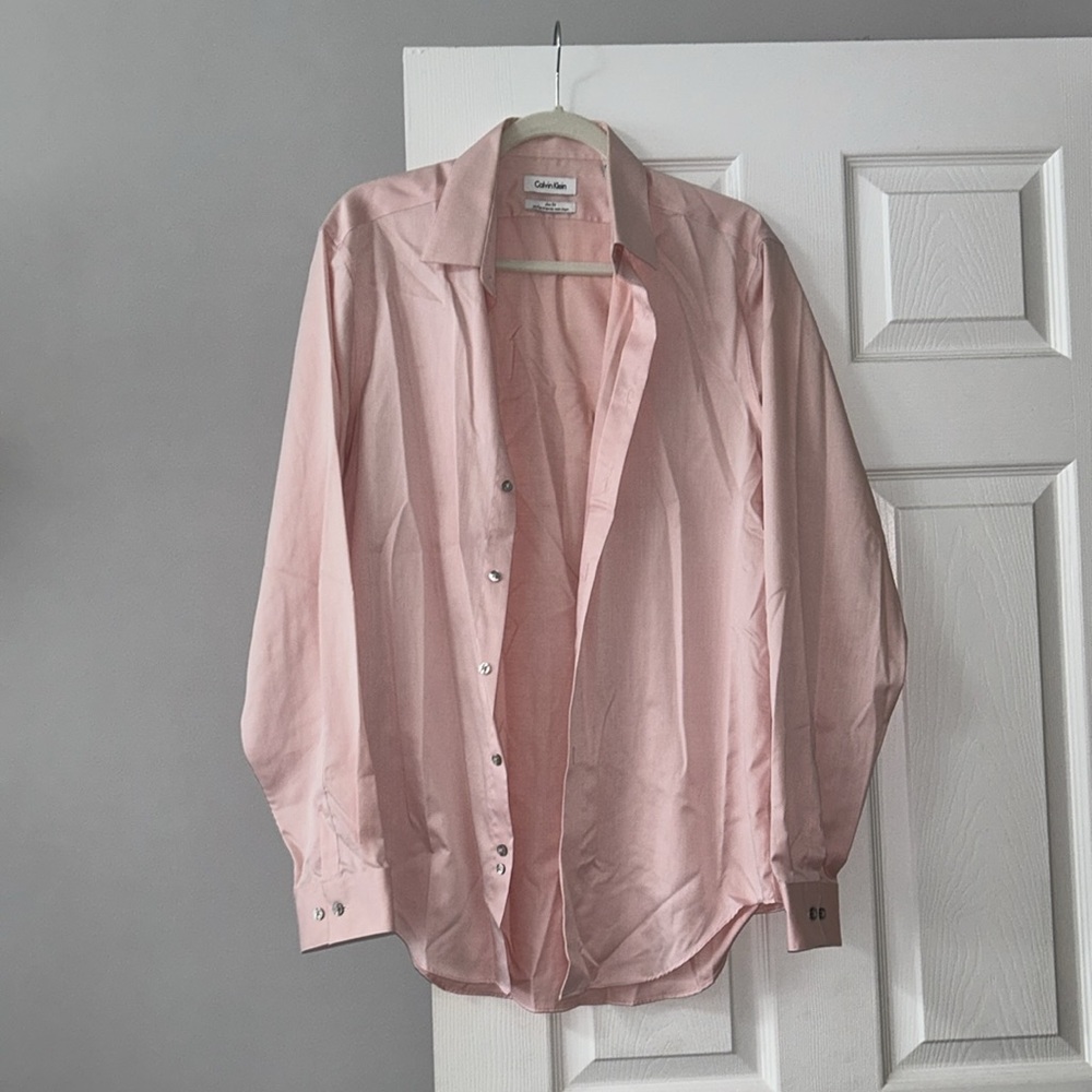 Light pink slim fit button down